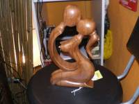 Statua legno amanti